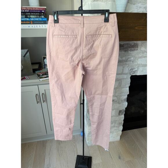 Market and Spruce Women's Pink Regular Fit Plain Stretchable Chino Pants Size 8 - Picture 5 of 7